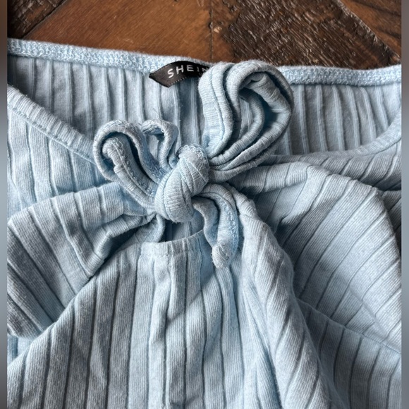 Shein Blue Cropped- Color: Light Blue, Size: Girls 5. - Picture 3 of 4